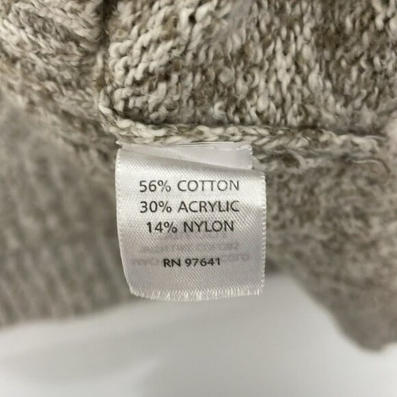 J. Jill Sweater with Pockets, Split High Low Hem, Beige / Tan, Large - Picture 6 of 9